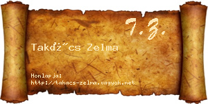 Takács Zelma névjegykártya