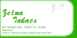 zelma takacs business card